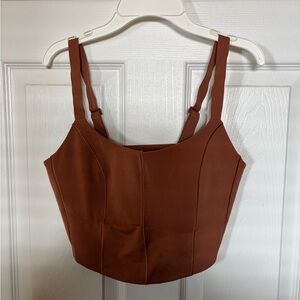 Aerie brown longline sports bra